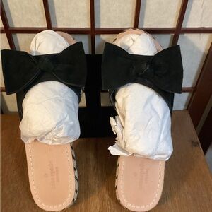 Kate Spade Idalah Black Bow Mule Sandals Size 8